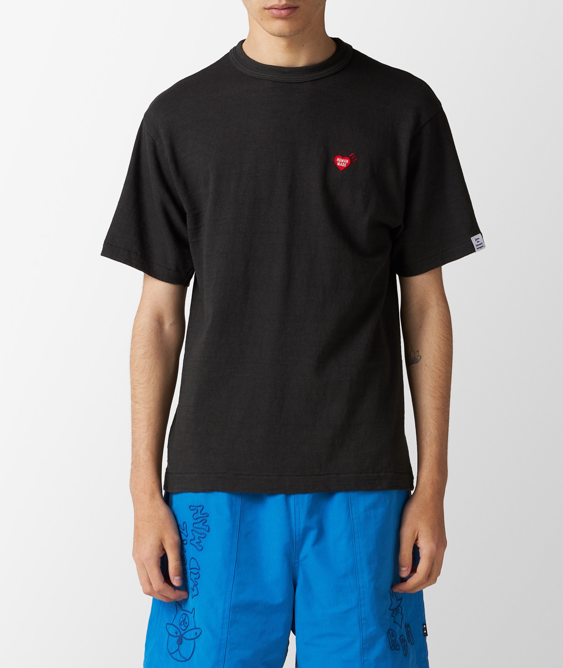 Black HUMAN MADE Heart Badge T-Shirt | SVD