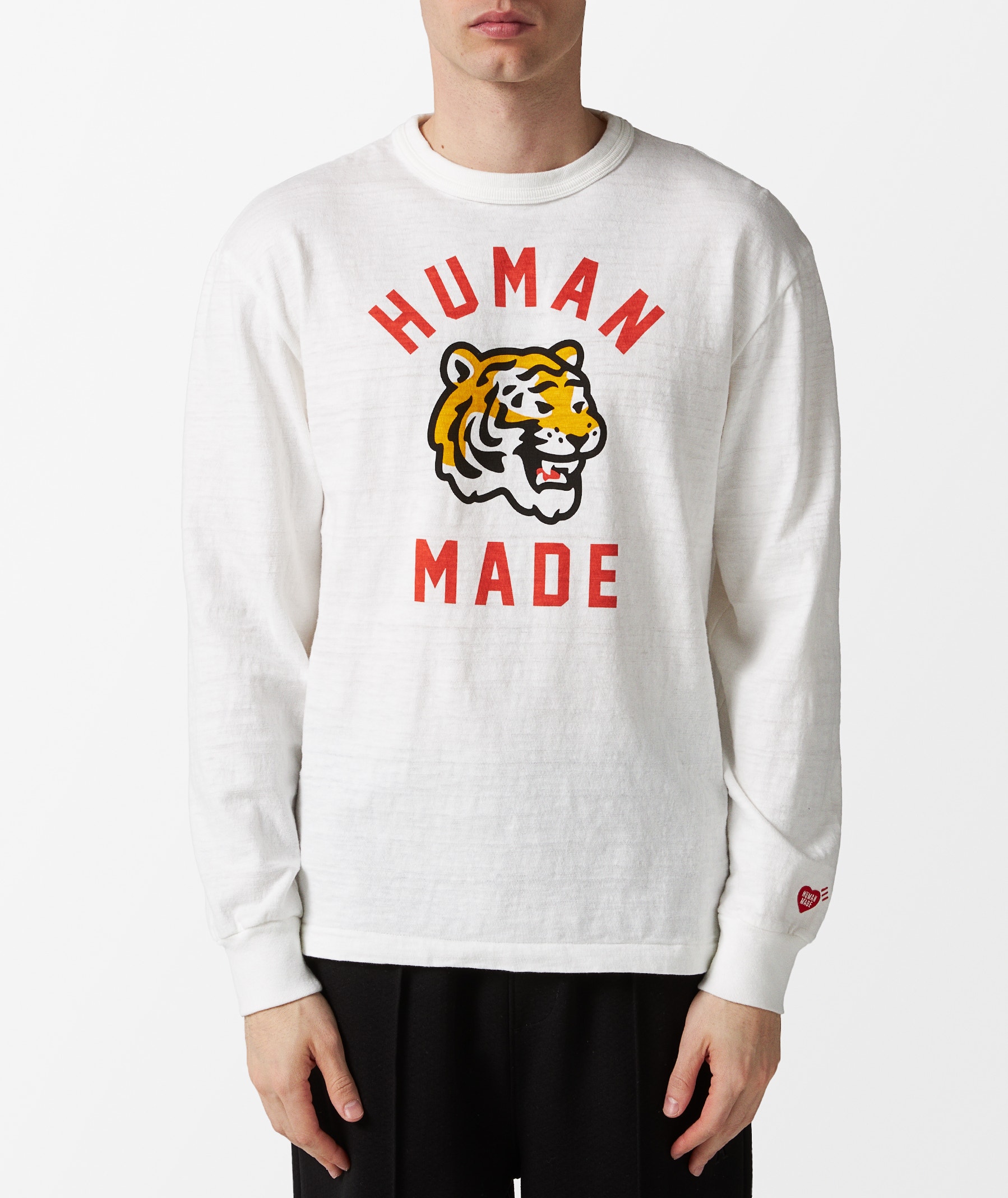 HUMAN MADE Graphic Long Sleeve T-Shirt in White | SVD