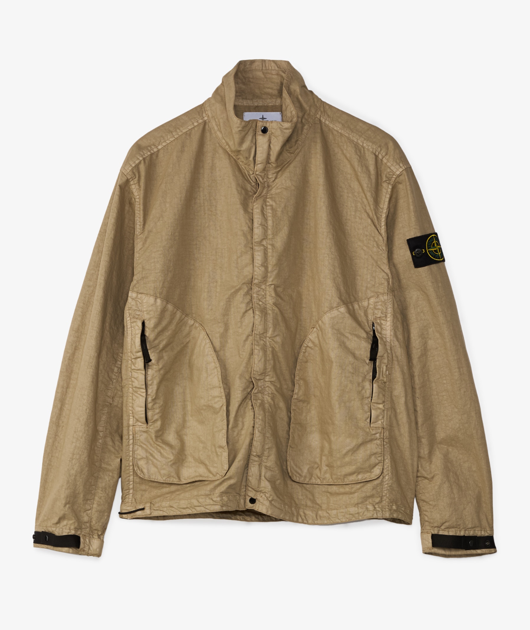Stone Island High-Neck Nylon Jacket | Light Brown | SVD USA