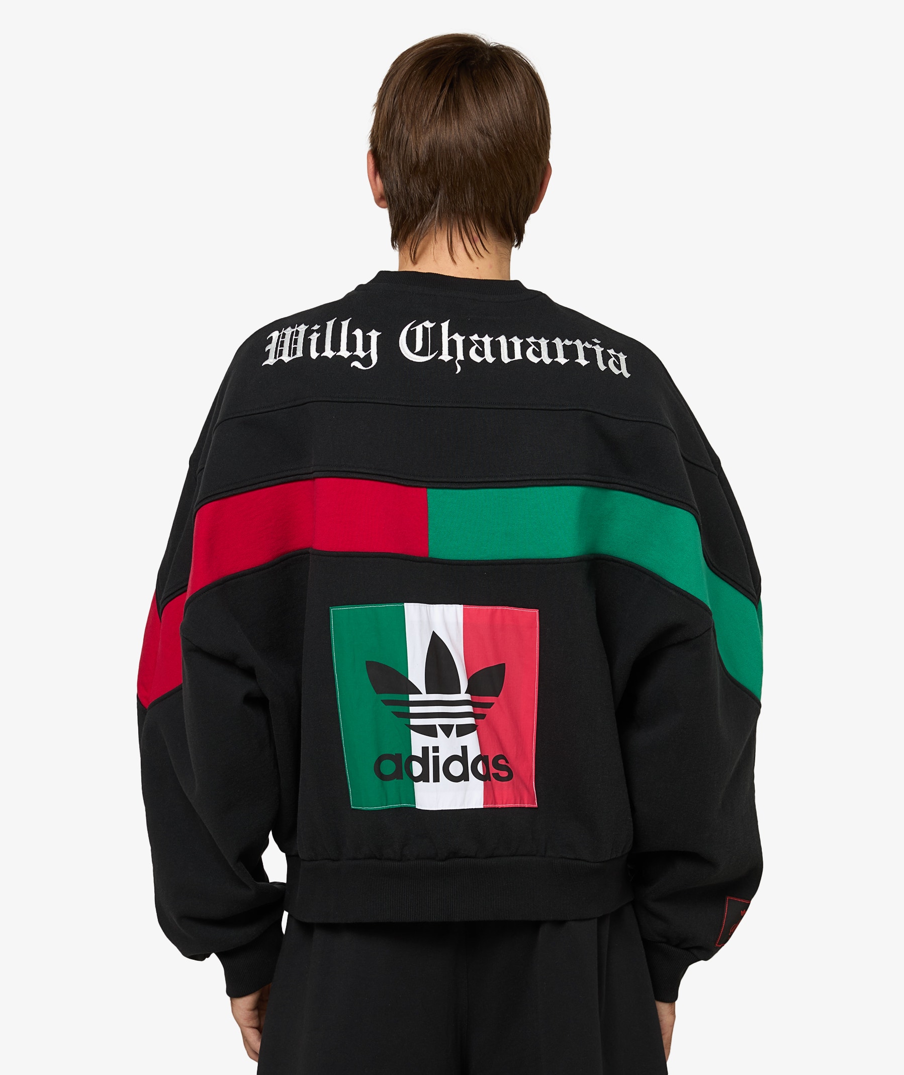 adidas Fleece Crewneck x WILLY CHAVARRIA | Black | SVD USA