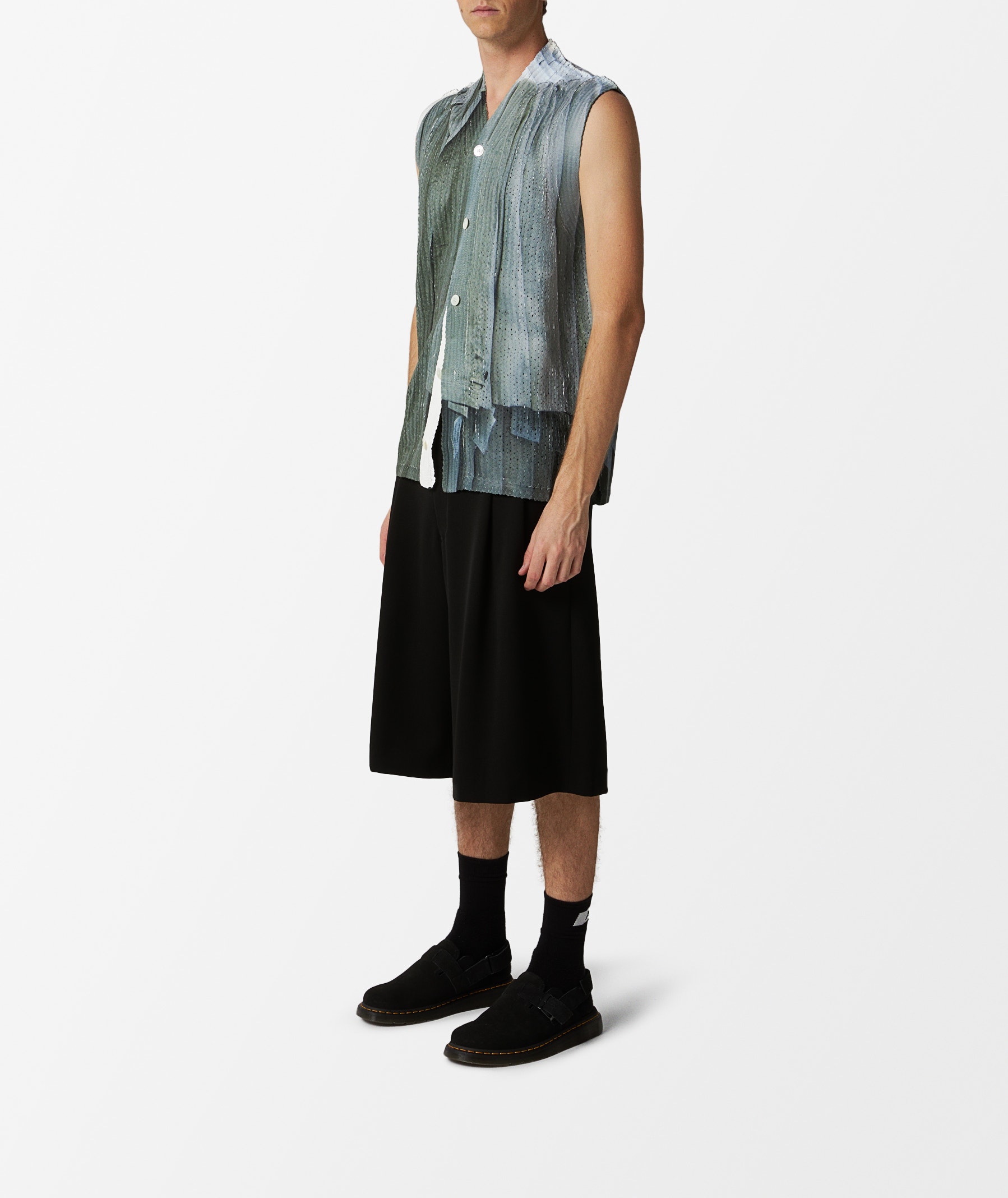 Comme des Garçons Homme Plus Graphic Vest in Multicolored | SVD USA