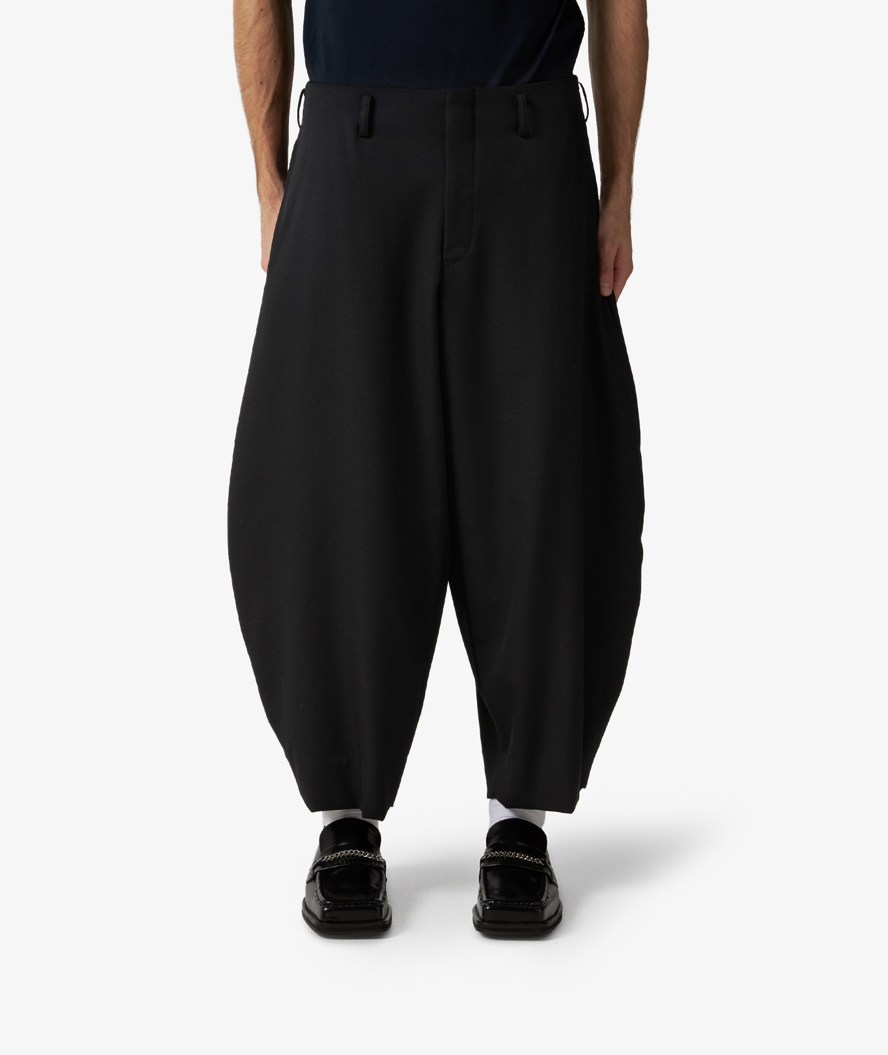 Comme des Garçons Homme Plus Wide Leg Pants in Black | SVD USA