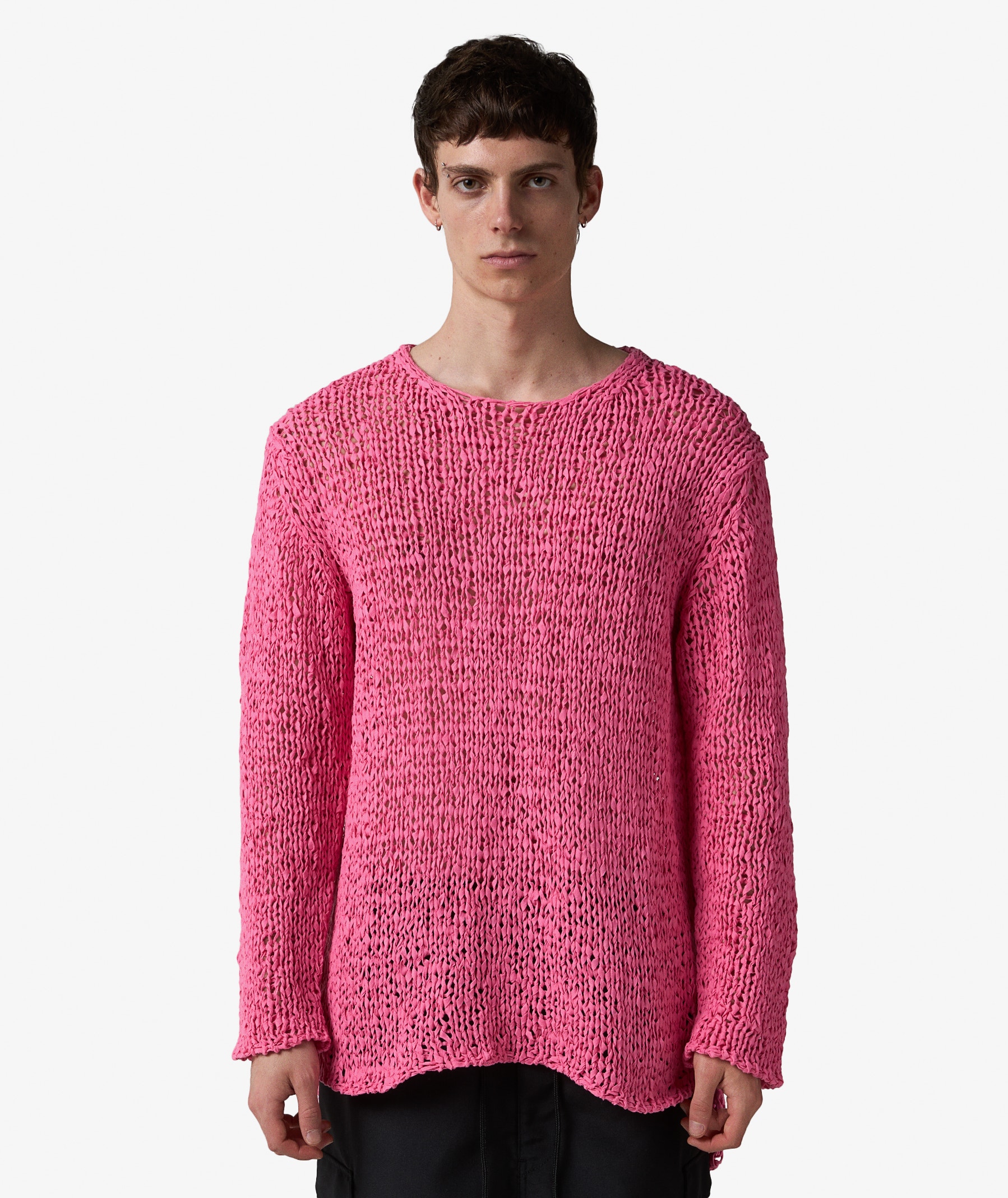 Comme des Garçons Homme Plus Loose Knit Sweater in Pink | SVD USA