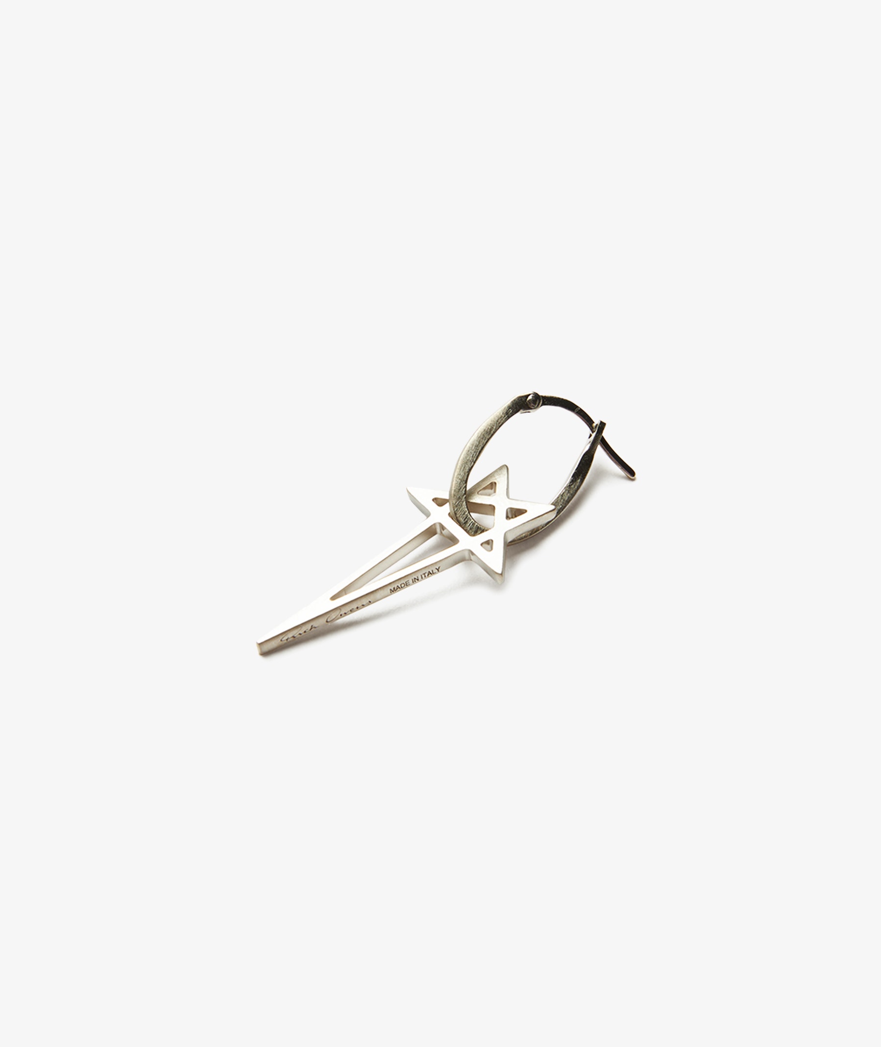 Rick Owens Pentagram Earring in Silver | SVD USA