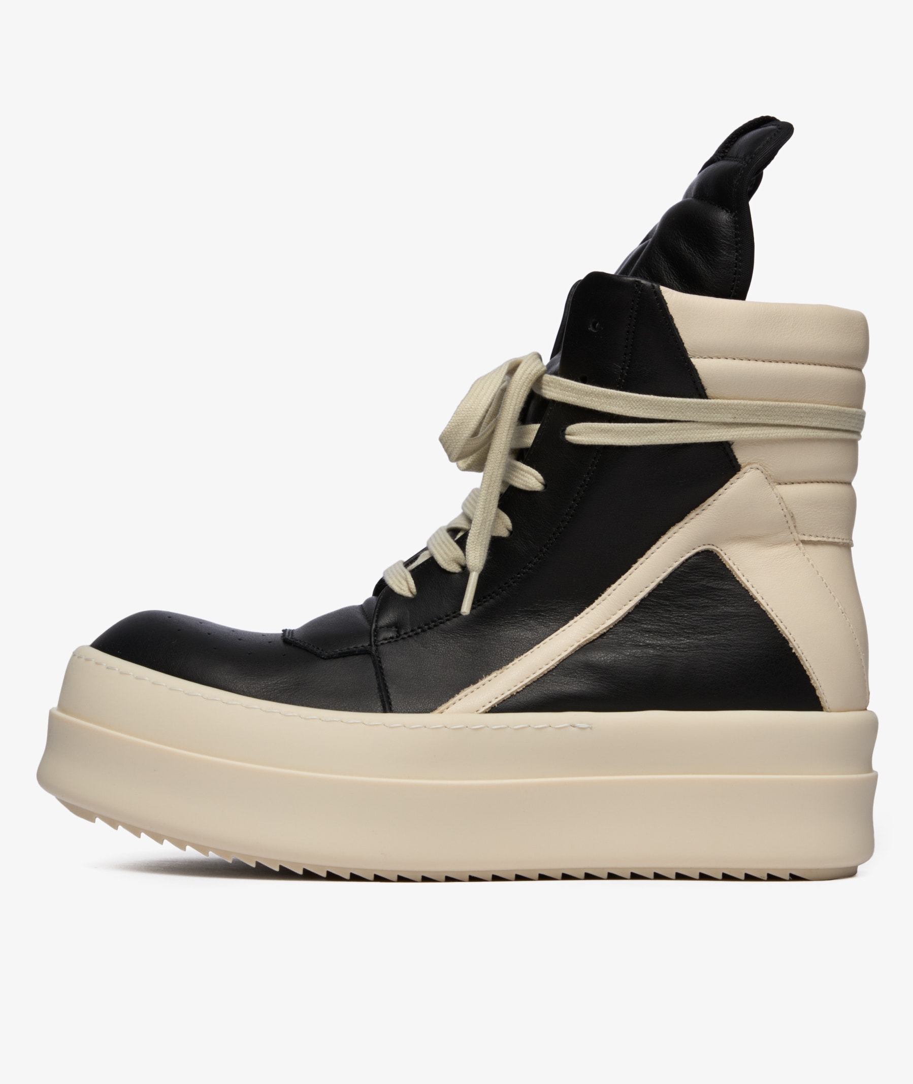 Rick Owens Leather Mega Bumper Geobasket | Black | SVD USA