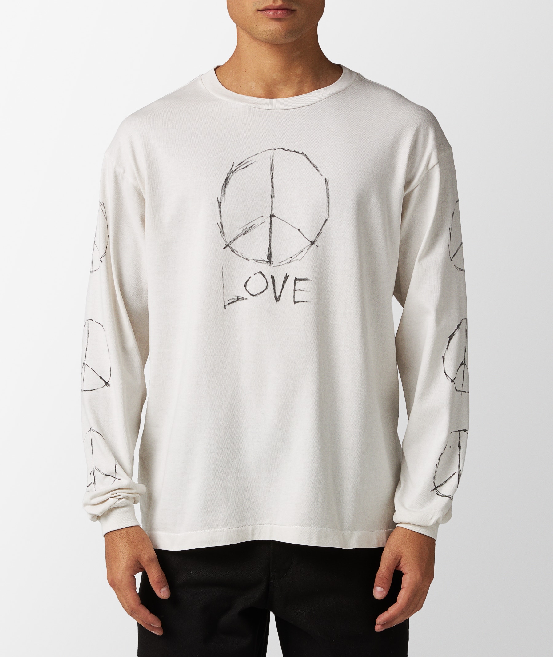 White SAINT Mxxxxxx Love White Long Sleeve T-Shirt | SVD