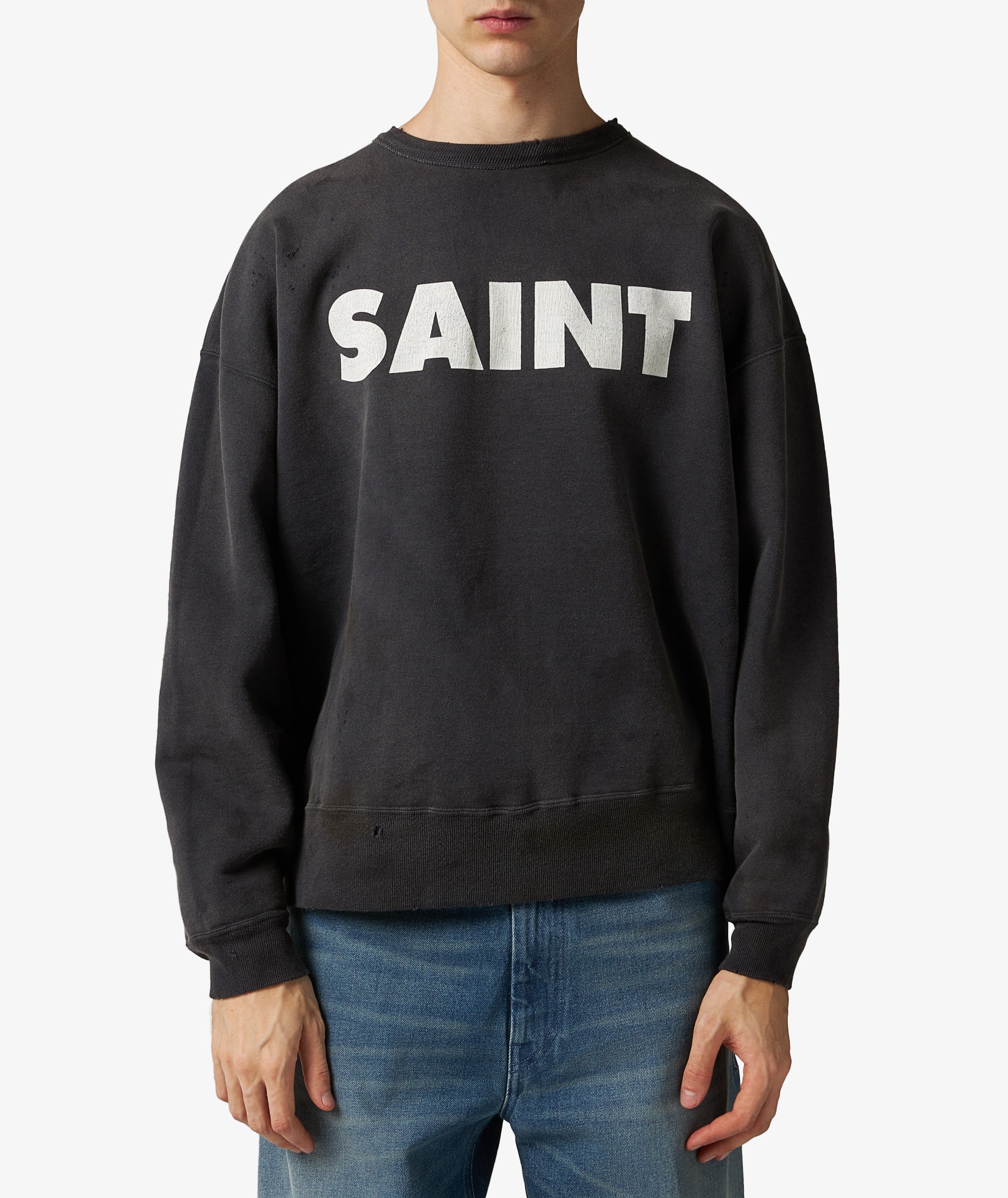 SAINT Mxxxxxx Saint Crewneck in Dark Gray | SVD USA