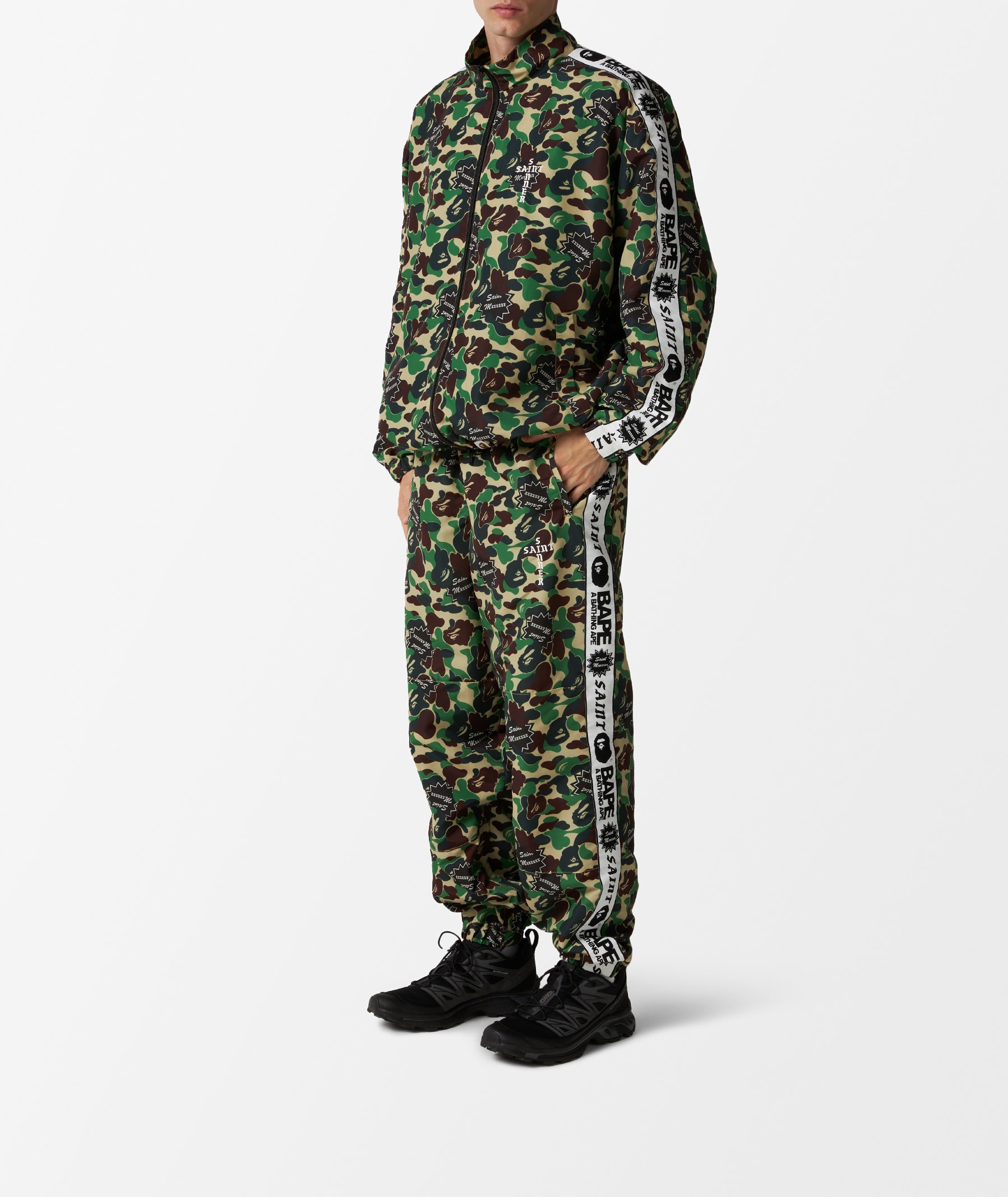 SAINT Mxxxxxx St. Ape Track Pants x BAPE® in Green | SVD USA