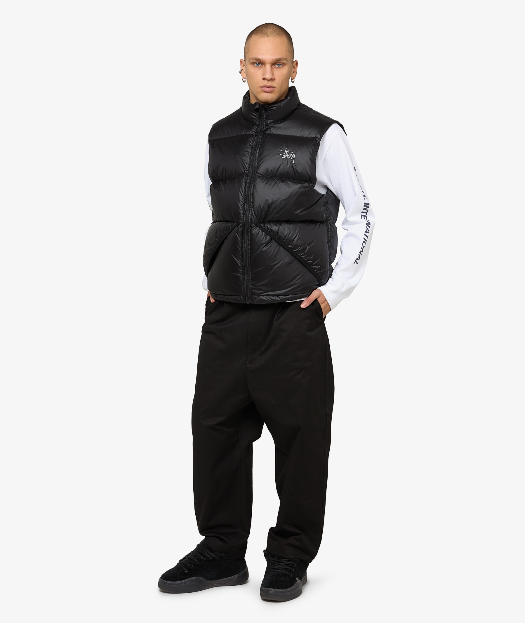 Stüssy Micro Ripstop Down Vest Jacket | 115895-BLAC | SVD USA