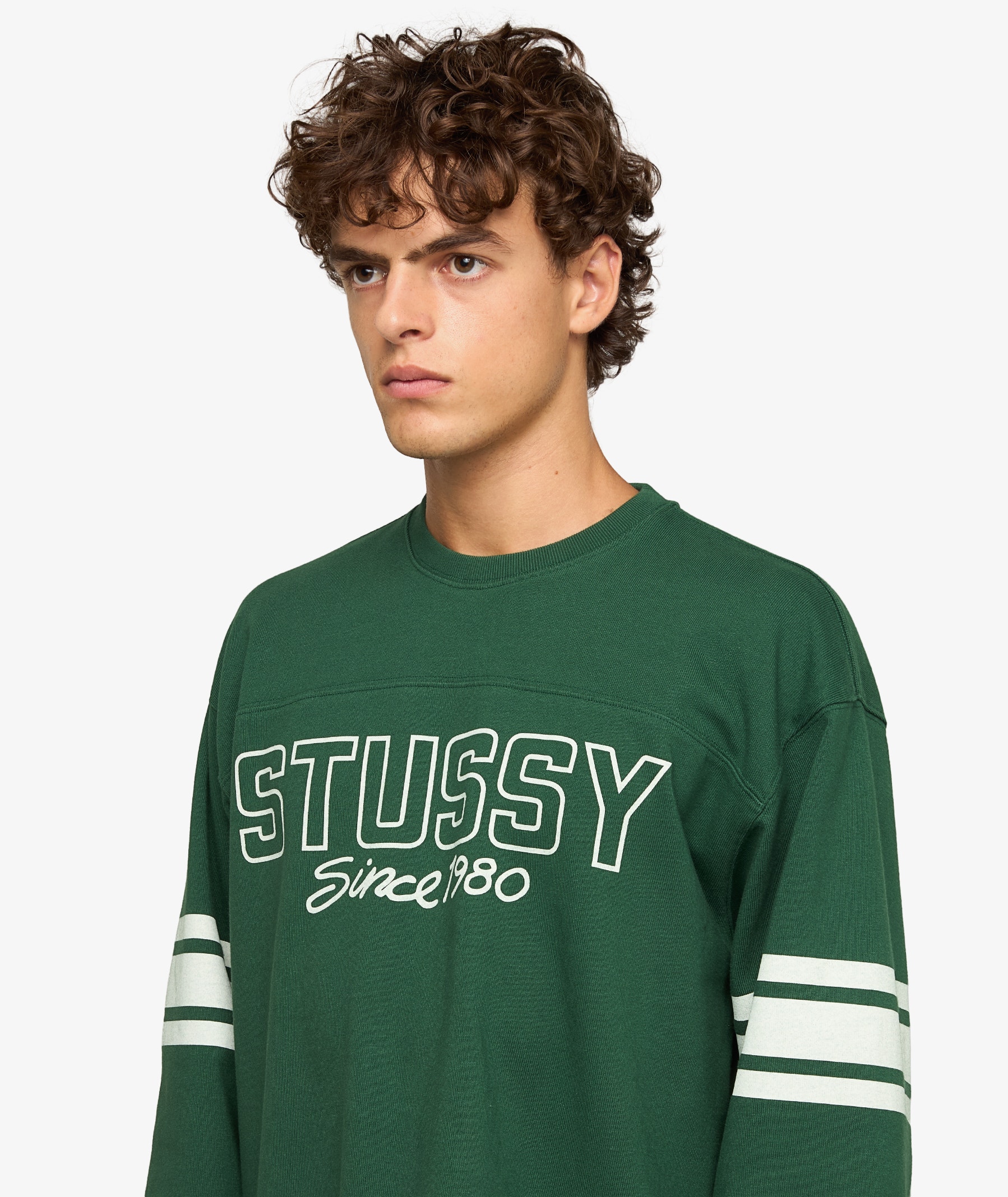 Stüssy Football Crew T-Shirt | Dark Green | SVD USA