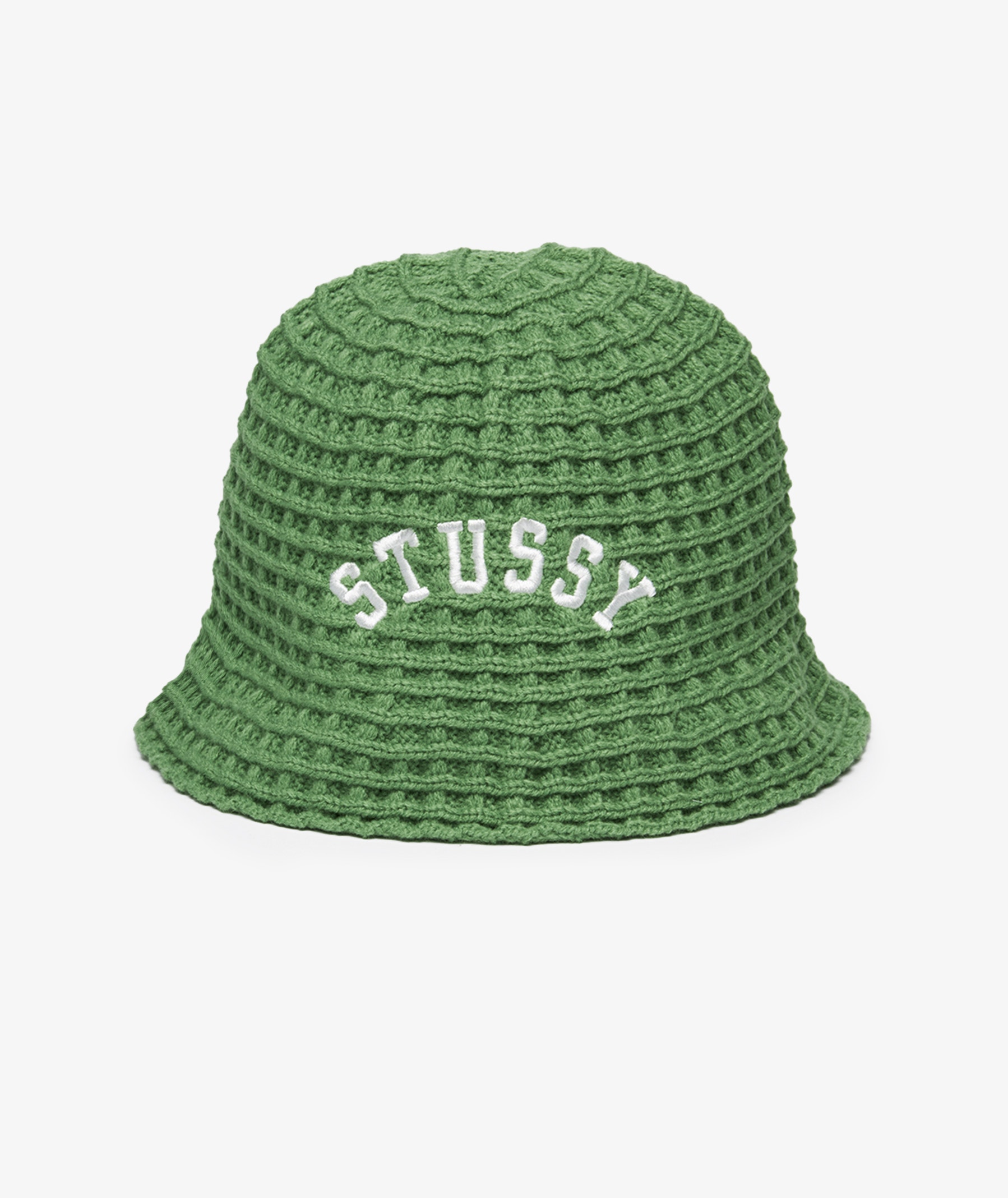 Stüssy Waffle Knit Bucket Hat in Green | SVD USA
