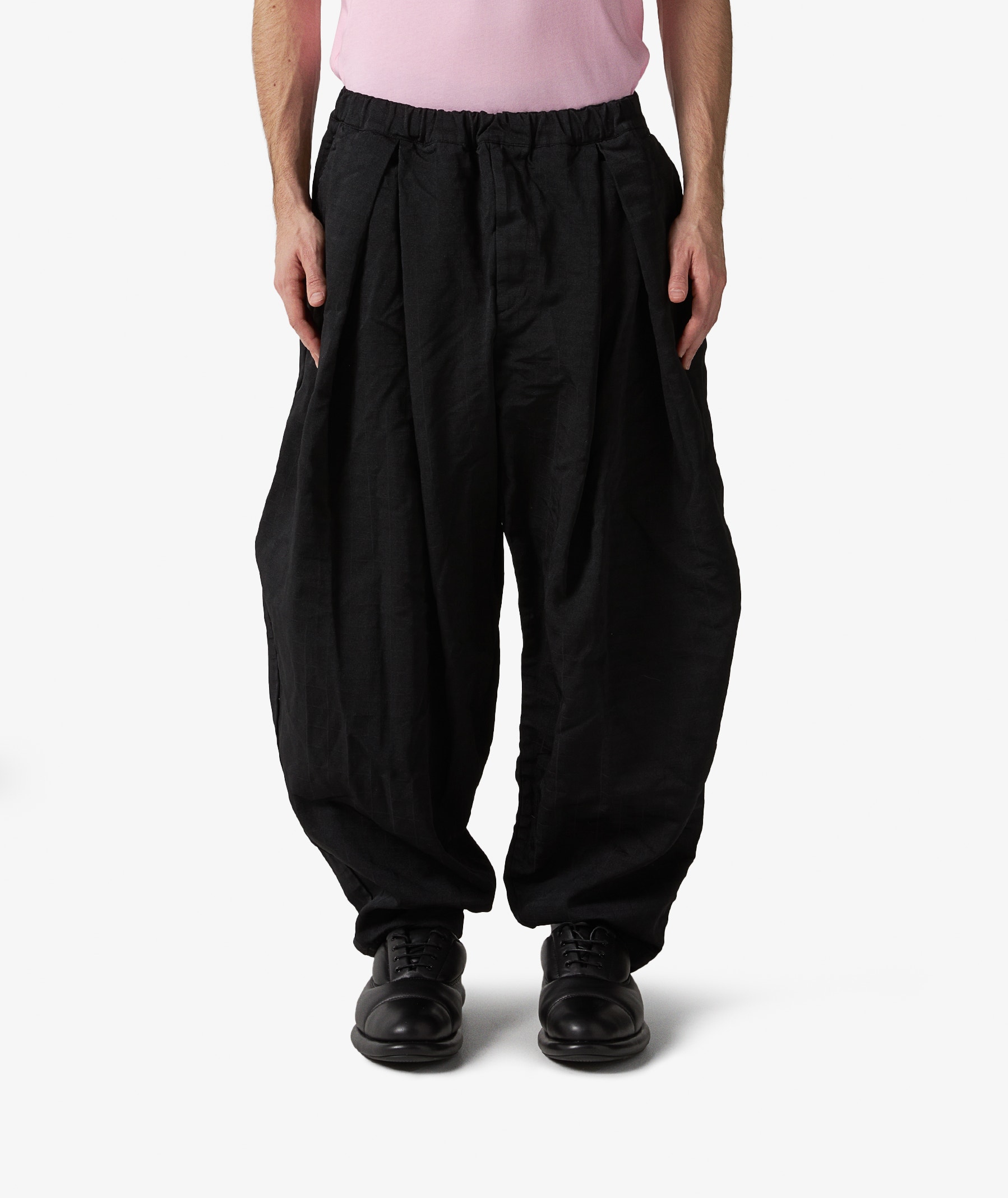 Comme des Garçons Black Check Balloon Pants in Black | SVD USA