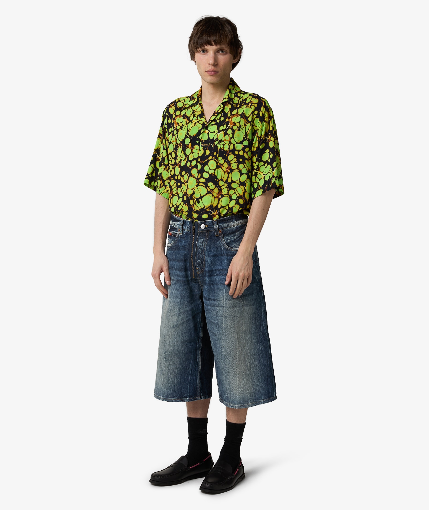 Martine Rose Zip Jean Shorts | BLUE ACID | SVD USA