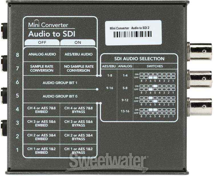 Blackmagic Design Mini Converter Audio to SDI 2 | Sweetwater