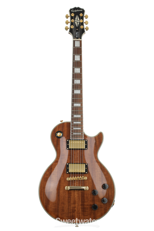 Epiphone Les Paul Custom Pro Koa Electric Guitar - Natural