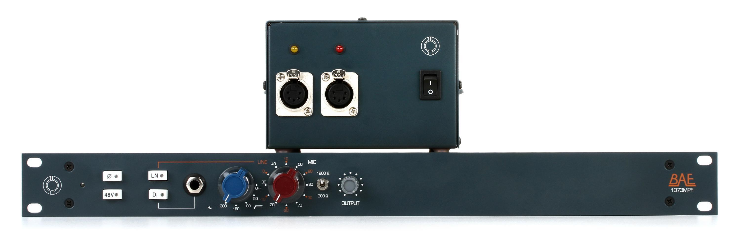 BAE 1073MPF Rackmount Microphone Preamp with Power Supply | Sweetwater