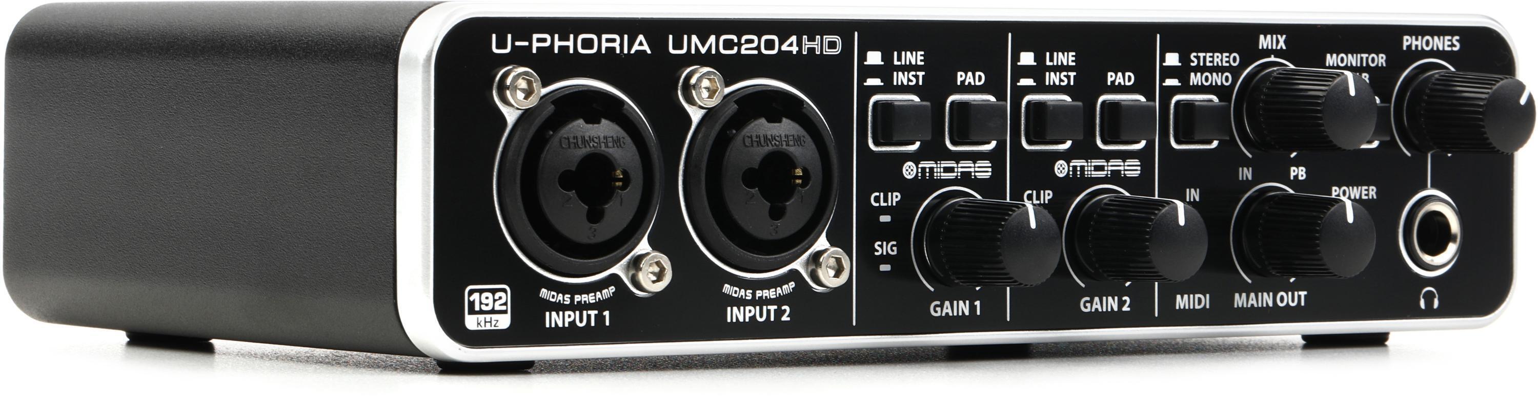 Behringer U-Phoria UMC204HD USB Audio Interface | Sweetwater