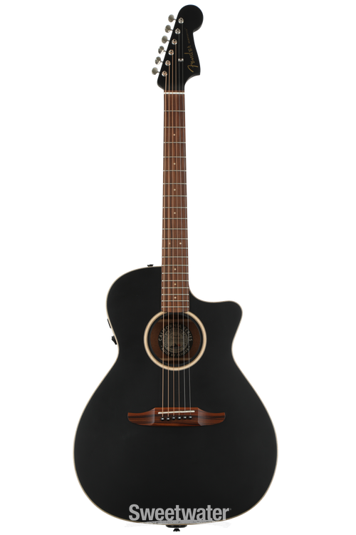 Fender Newporter Special Acoustic-Electric - Matte Black | Sweetwater