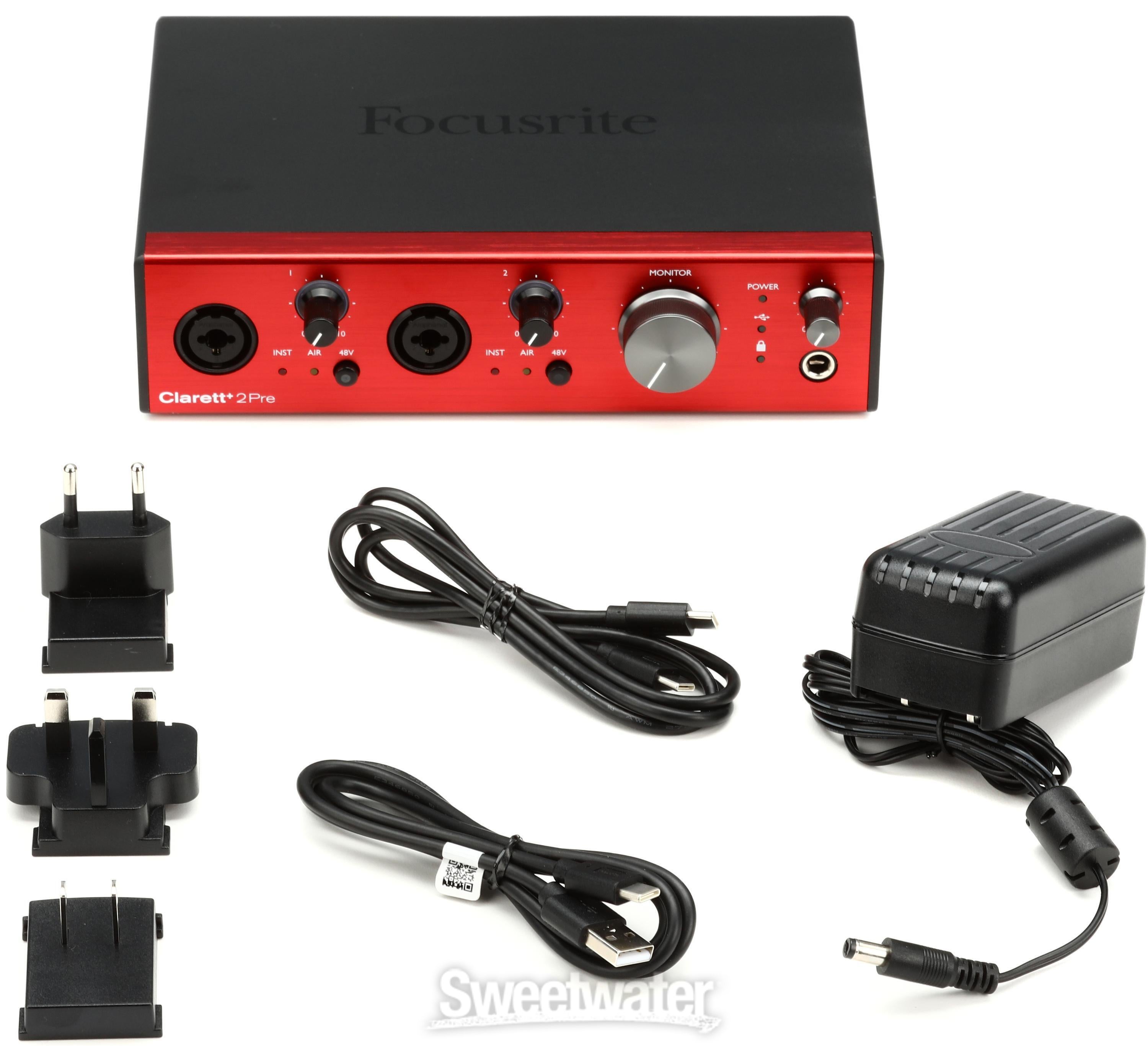 Focusrite Clarett+ 2Pre USB-C Audio Interface Reviews | Sweetwater