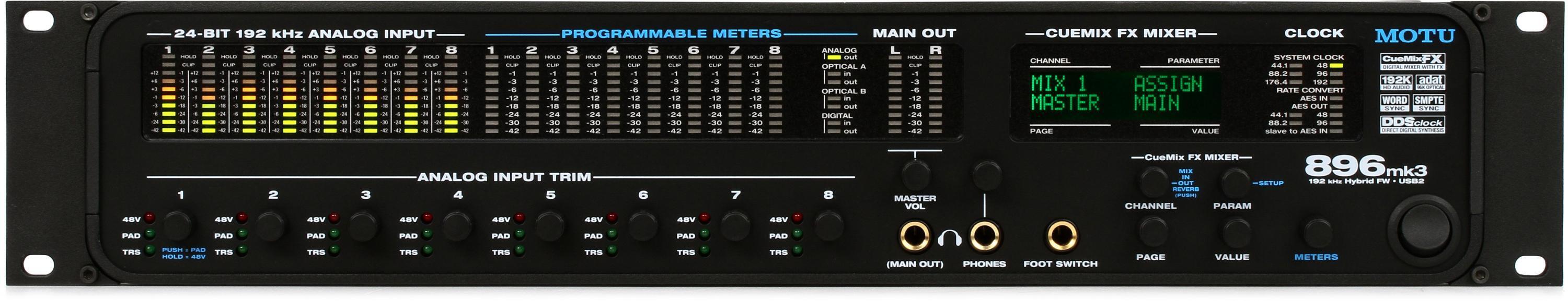 MOTU 896mk3 Hybrid USB / FireWire Audio Interface | Sweetwater