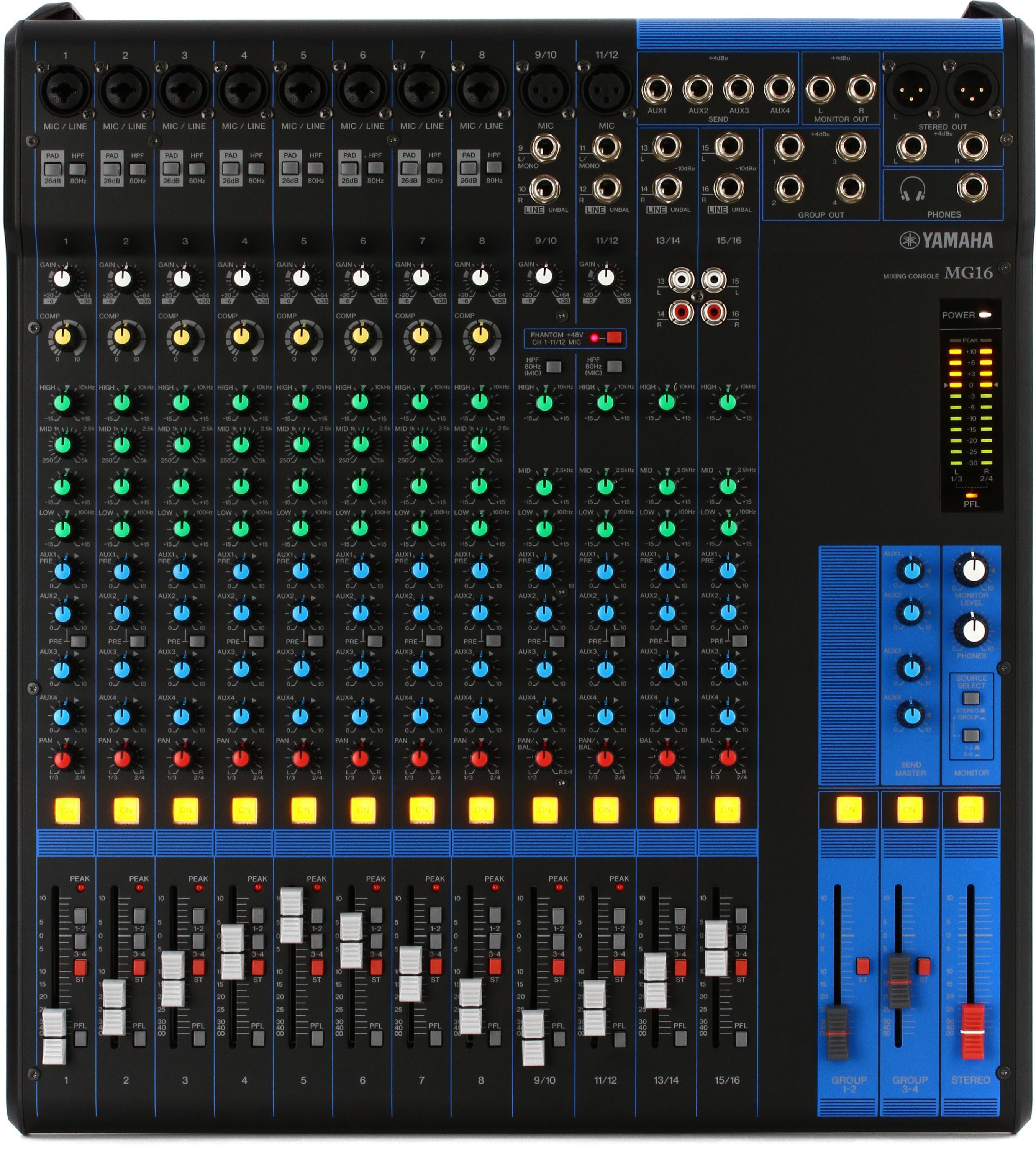 Yamaha MG16 16-channel Analog Mixer | Sweetwater