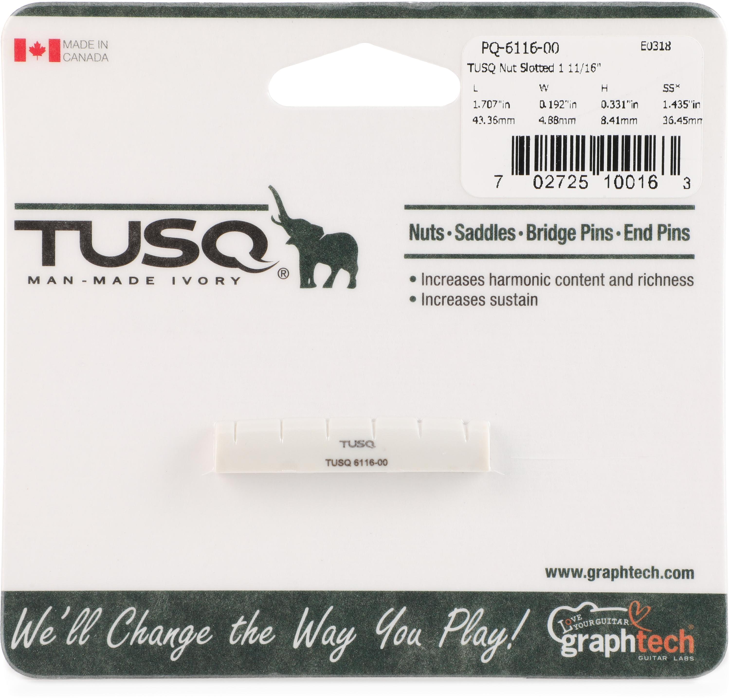 Graph Tech PQ-6116-00 TUSQ Slotted Guitar Nut - 1-11/16-inch Long