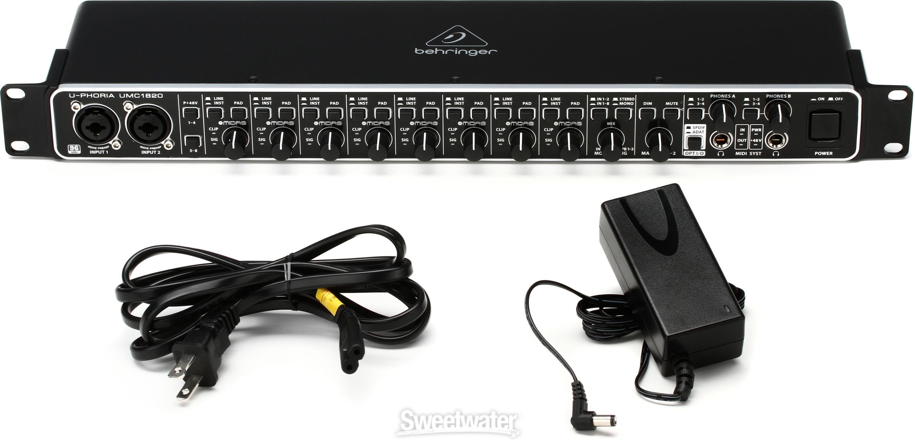 Behringer U-Phoria UMC1820 USB Audio Interface | Sweetwater