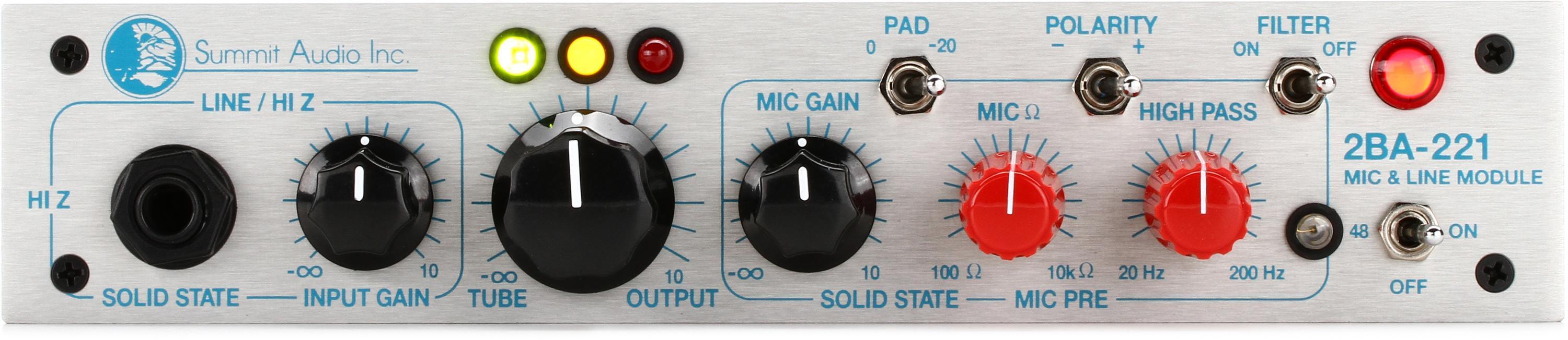 Summit Audio 2BA-221 Microphone Preamp | Sweetwater