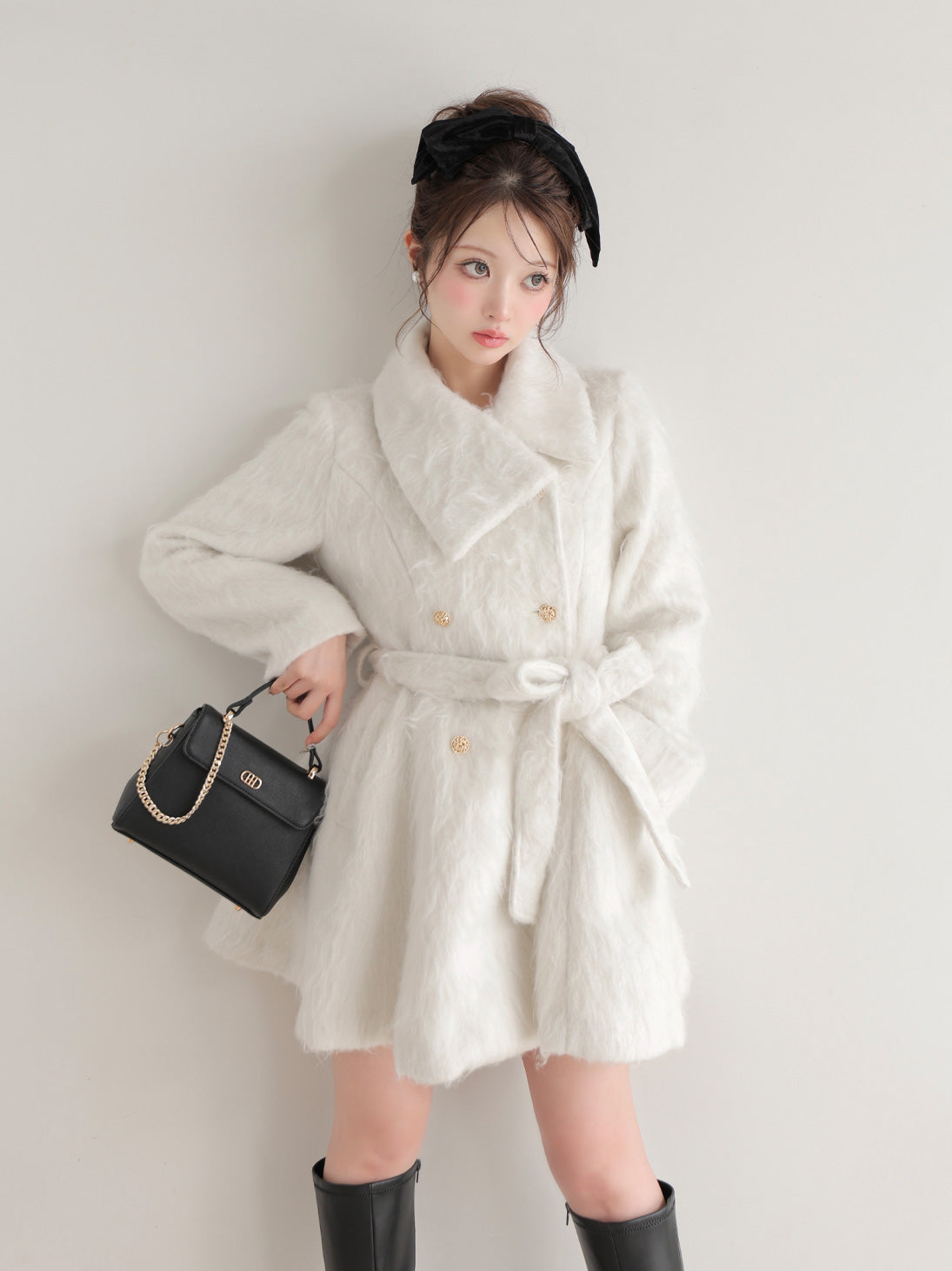 SALE】Shaggy belted coat(eme10779) – M me eme