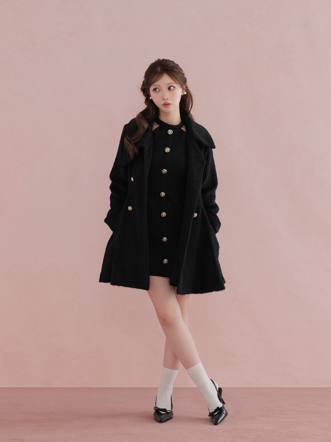 Bell cut tweed mini onepiece(eme10829) – M me eme