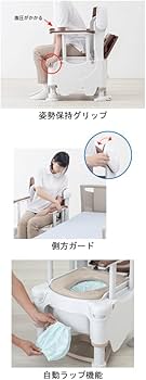Amazon | 安寿 ポータブルトイレ FX-30 らくゾウくん 自動ラップ 暖房