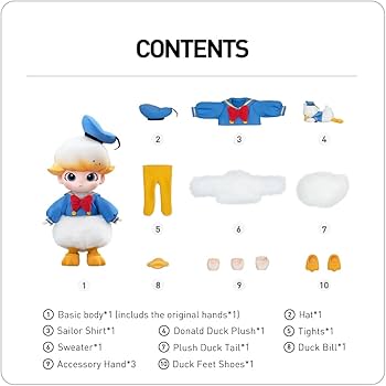 Amazon.co.jp: POP MART DIMOO Donald Duck 1/8 アクションフィギュア