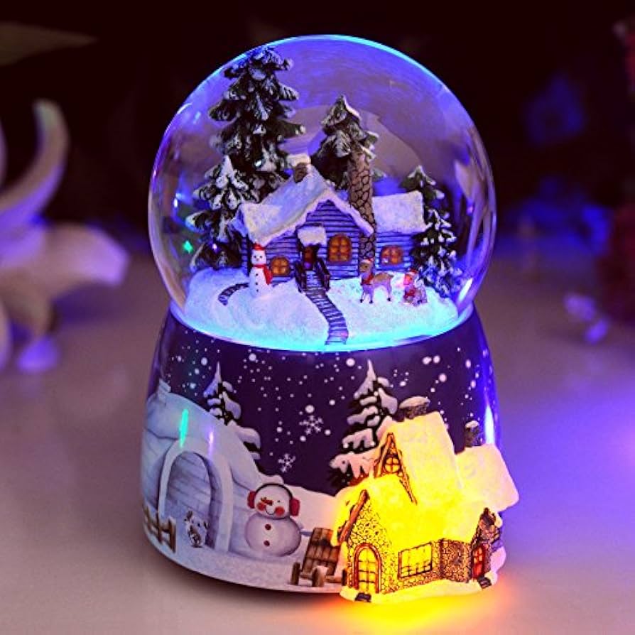 Amazon | スノードーム クリスマスオルゴール クリスマススノーハウス