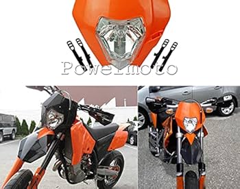 Amazon | オートバイオレンジモトクロスヘッドライトenduroスーパー
