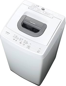 Amazon | 日立 全自動洗濯機 5kg ピュアホワイト NW-50K W 風脱水 お