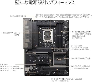 Amazon | ASUS PROART B760-CREATOR intel 第14・13・12世代 CPU対応