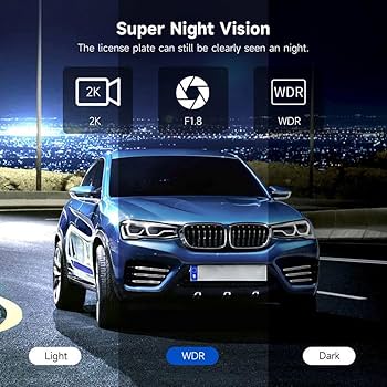 XRC TECH Carro traço cam 2k + 1080p Espelho Retrovisor com gps