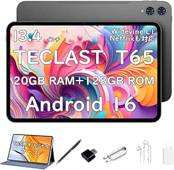 Amazon.co.jp: TECLAST T65 Android 16 Tablet PC, 13.4 Inch 1920