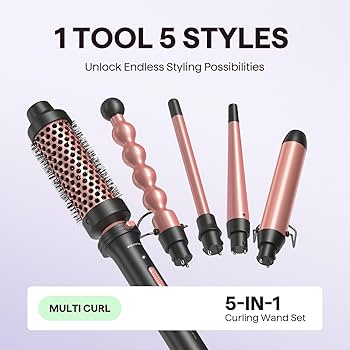 Amazon.com: Wavytalk 5 in 1 Curling Wand Set, Multi Curl, Curling
