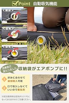 Amazon | FUTUREFOX ワイド キャンプマット エア マット 特殊ウレタン