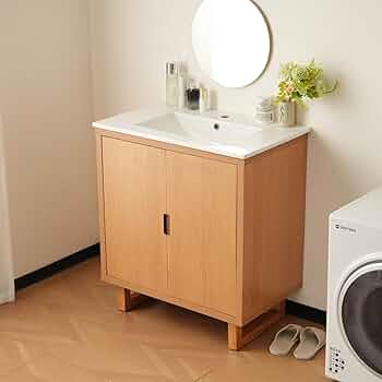 Amazon.co.jp: 洗面化粧台 片開きタイプ 幅75cm 台のみ 化粧洗面台