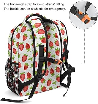 Amazon.co.jp: リュック 子供 いちご柄 苺柄 イチゴ柄 リュックサック