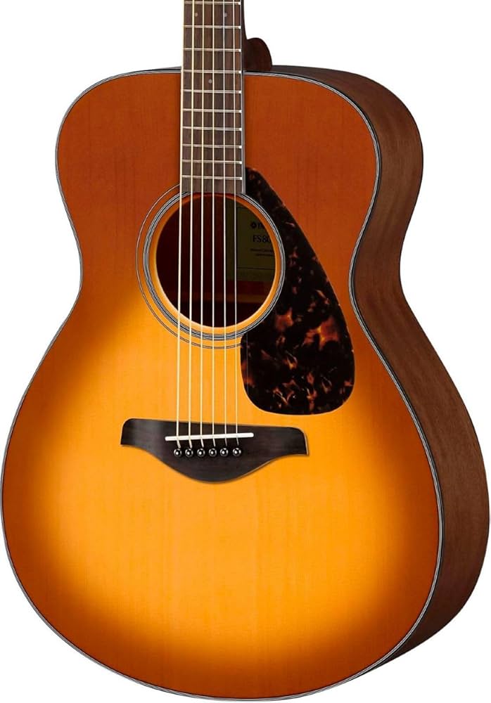 Yamaha Folk Acoustic Guitar Solid Spruce Top Sand Burst Finish