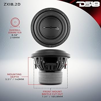 Amazon.com: DS18 ZXI8.2D High Excursion 8'' Car Audio Subwoofer