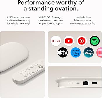 Google TV Streamer 4K - Fast Streaming Entertainment on Your TV