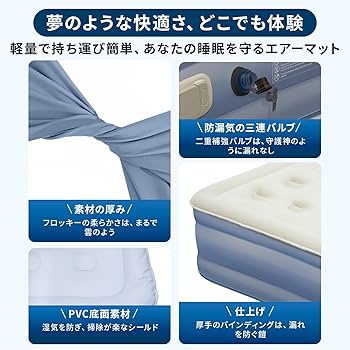 Amazon.co.jp: 【Amazon 限定ブランド】 エアーベッド H&W 独自技術