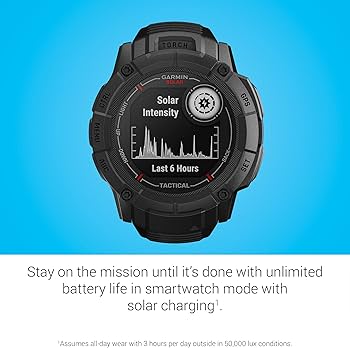 Garmin Instinct 2X Solar - Tactical Edition, Rugged GPS Smartwatch
