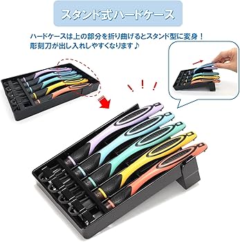 Amazon.co.jp: モリベクリエーション 2WAYGRIP彫刻刀セット 安全ガード