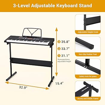 Amazon.com: ZENY 61-Key Portable Electric Keyboard Piano with
