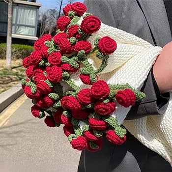 Amazon｜花束になるブランケット 110cm かぎ針編みのブーケ